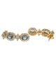 London Blue Topaz and Diamond Halo Dangle Earrings